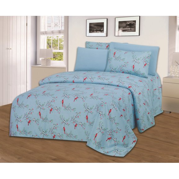 Fresh Linen Collection 1800 Super Soft Printed Sheet Set with BONUS Pillowcases (Queen, Grace)