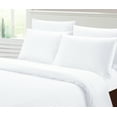 thumbnail image 1 of Fresh Linen Collection 1800 Super Soft & Wrinkle Free Luxurious Stripe 6-Piece Sheet Set (Full, White), 1 of 2