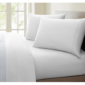 Fresh Linen Collection United 1200 Thread Count 100% Egyptian Quality Cotton Solid Sheet Set (Queen, White)