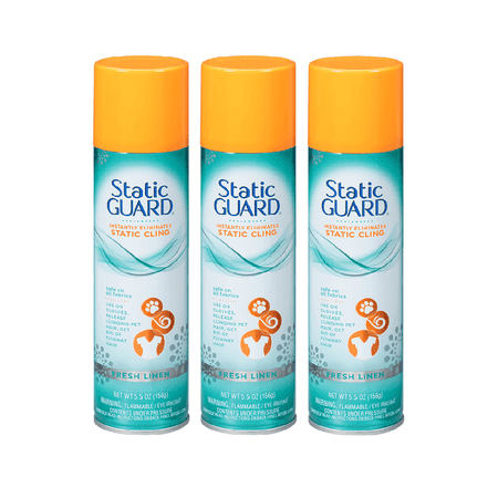 Fresh Linen Scent Static Guard Spray, 5.5 Oz - Pack of 3