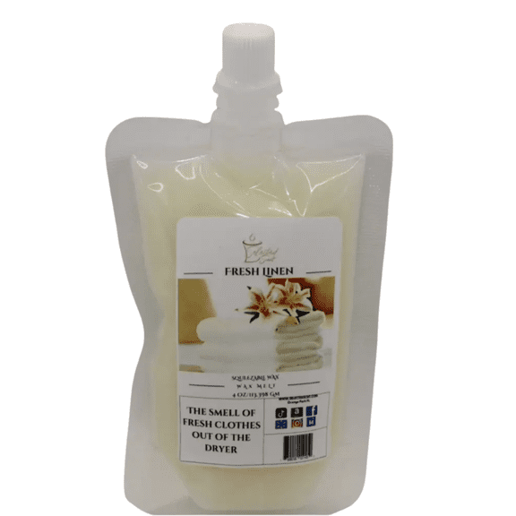 Fresh Linen Squeezable Wax Melt Clean Laundry Scent Wax Melts (4Ounces)