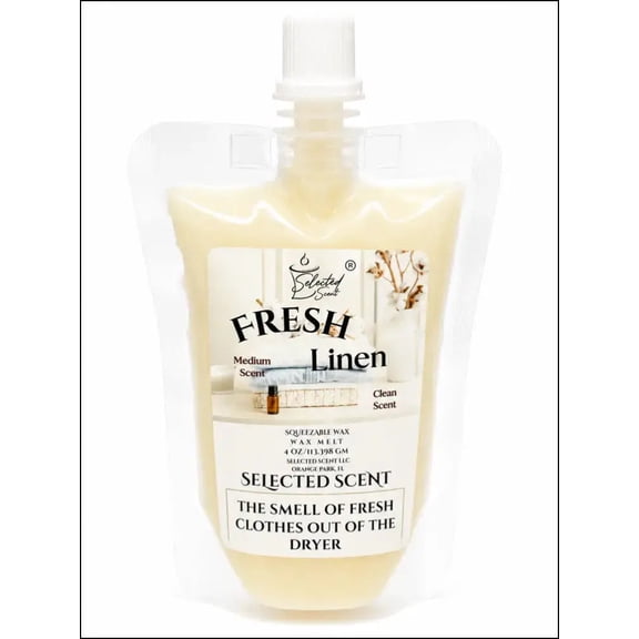 Fresh Linen Squeezable Wax Melt Clean Laundry Scent Wax Melts (4Ounces)