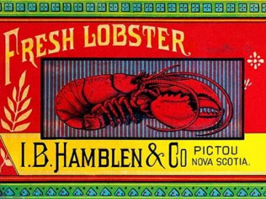 Fresh Lobster Canvas Art - Retrolabel (18 x 24)