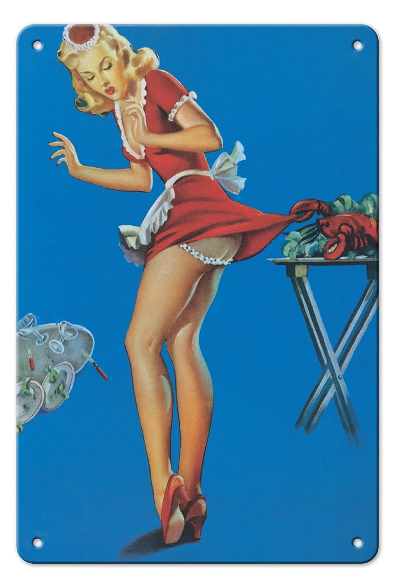 額装　 Gil Elvgren ギル・エルブグレン　ピンナップ　アート Fresh-Lobster-Vintage-Pin-Up-