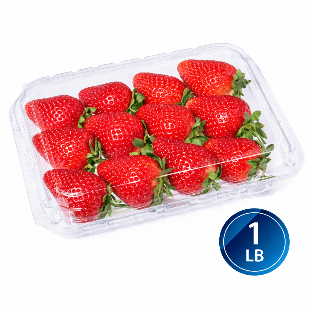 Fresh Long Stem Strawberries, 1 lb Container