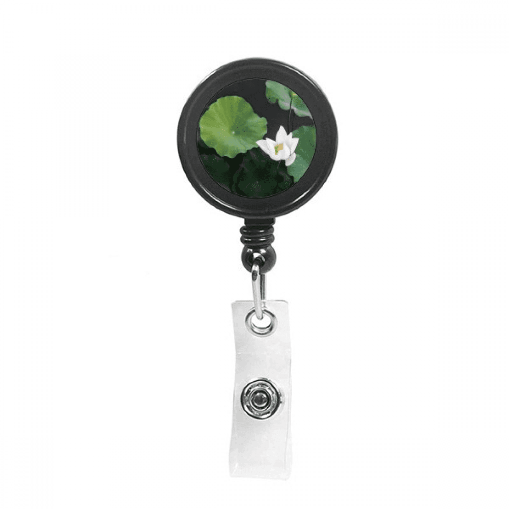 Fresh Lotus   Picture Nature Retractable Keychain Badge Holder ID Badge