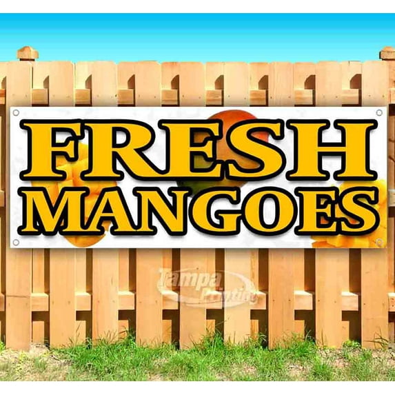 Fresh Mangoes 13 oz Vinyl Banner With Metal Grommets