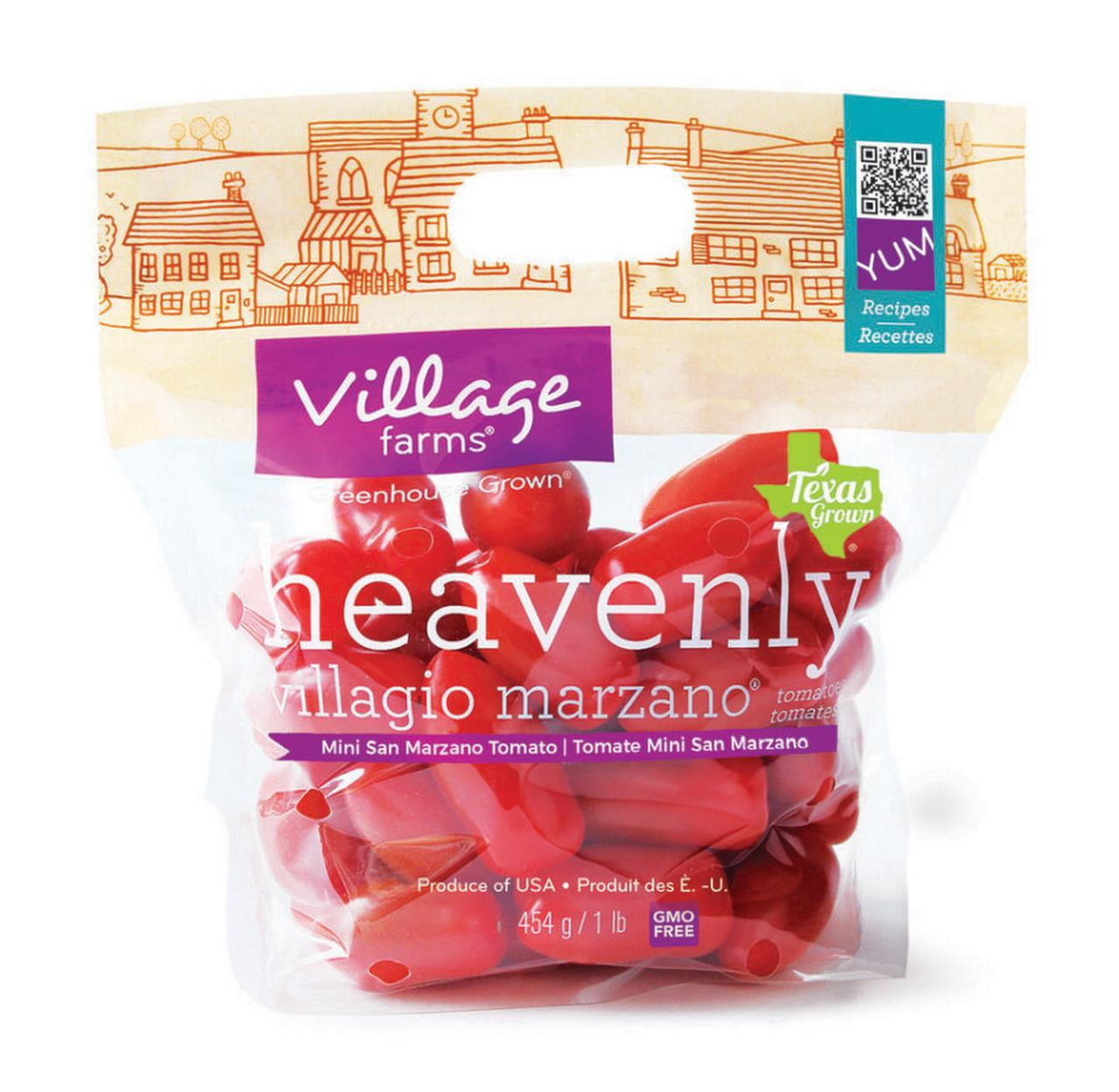 VILLAGE FARMS Greenhouse Grown Heavenly Villagio Marzano, Mini San Marzano Tomato, 1 lb Package, Fresh