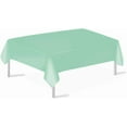 thumbnail image 1 of Fresh Mint Plastic Tablecloths 3 Pack Disposable Table Covers 54 x 108 Inch Shower Party Tablecovers PEVA Vinyl Table Cloths for Rectangle Tables up to 8 ft and Picnic BBQ Birthday Wedding Banquet, 1 of 7