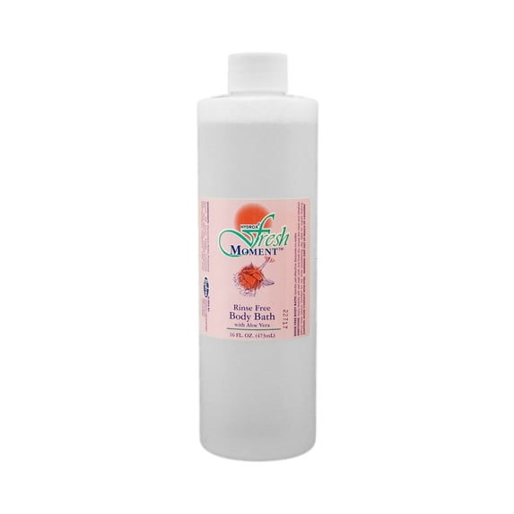Fresh Moment Rinse-Free Body Wash Liquid with Aloe Vera, Scented, 16 oz, 1 Ct