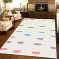 thumbnail image 1 of Fresh Multi-Color Versatile Area Rugs, Simple Cream Style Living Room Rug, Indoor Carpet Light Breathable Soft Comfortable, Printed Carpet for Bedroom Study Game Room Kid Room 2 x 3ft, 1 of 6