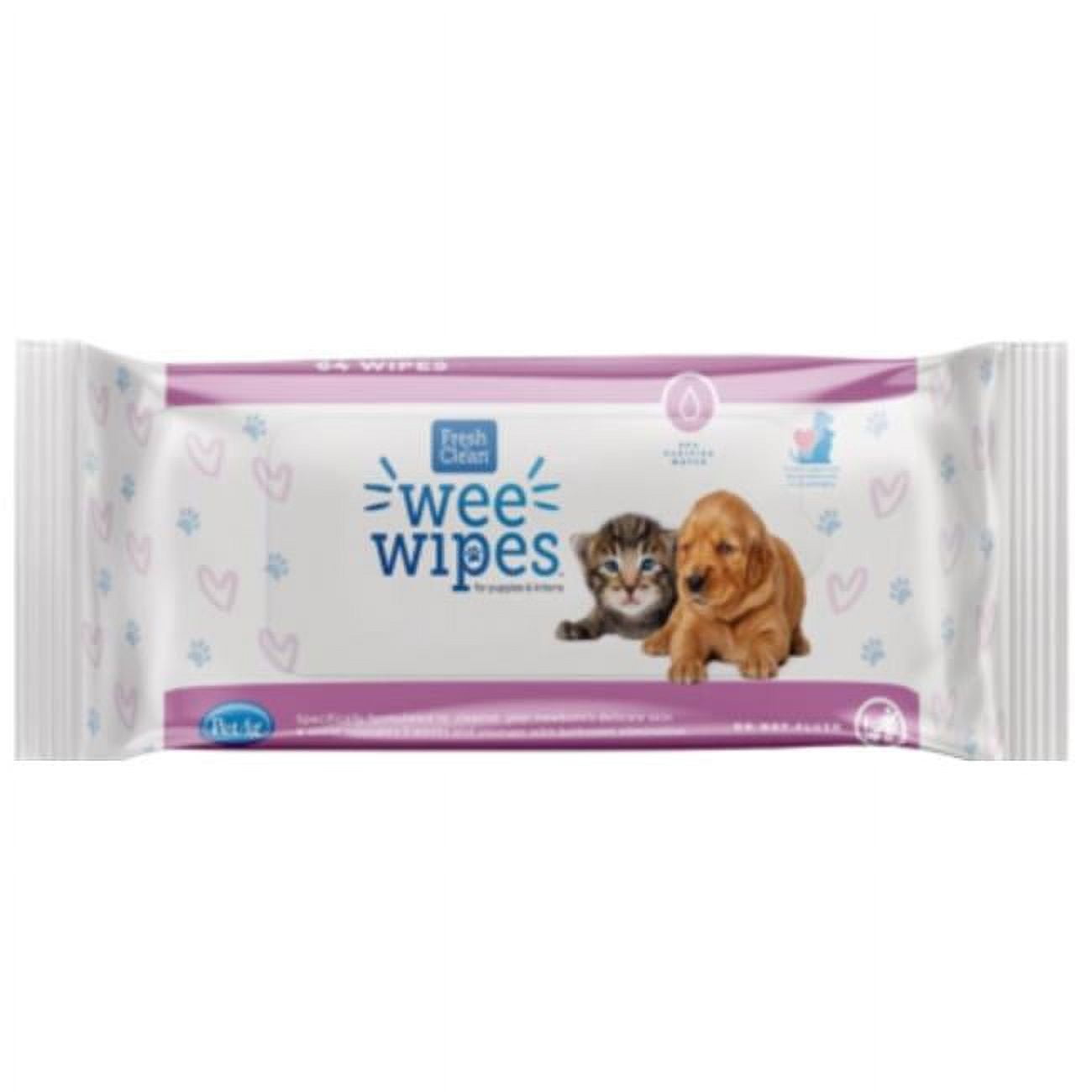 Fresh N Clean PA98206 Wee Wipes for Dog Puppies & Kittens 64 Count