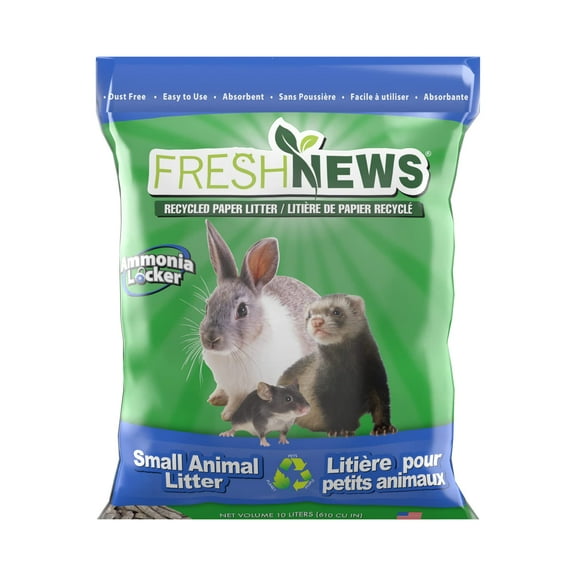 Fresh News Recycled Paper TMA2Small Animal Litter Bedding, 10 Liters