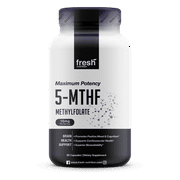 Fresh Nutrition L Methylfolate Supplement 15mg Methyl Folate - DNA Verified for Max Potency 60