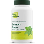 Fresh Nutrition Lemon Balm Extract Supplement - Strongest DNA Verified - 90 Caps