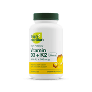 Fresh Nutrition Vegan Vitamin D3 (6400iu/125mcg) + Vitamin K2 (140mcg as MK-7)