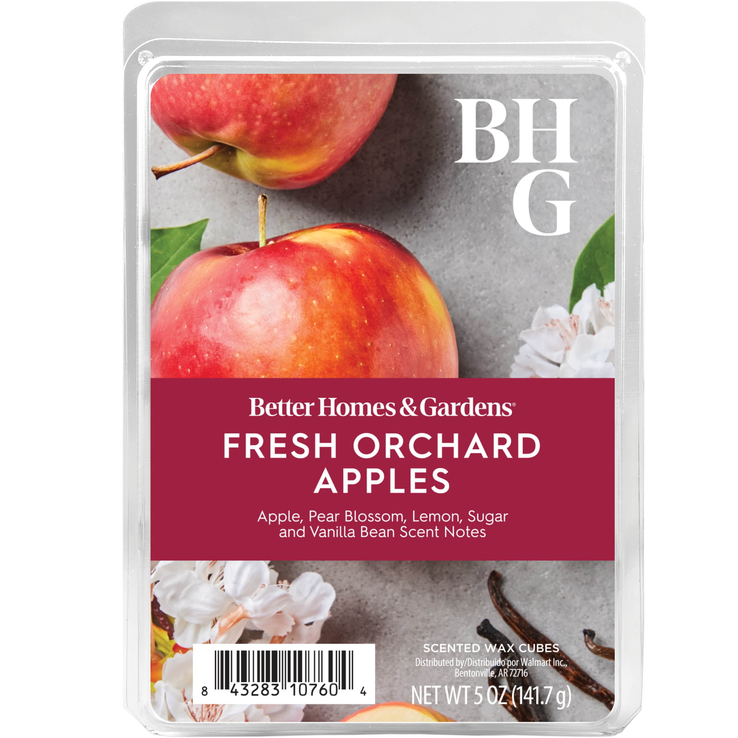 Fresh Orchard Apples Scented Wax Melts, Better Homes & Gardens, 5 oz (Value Size)