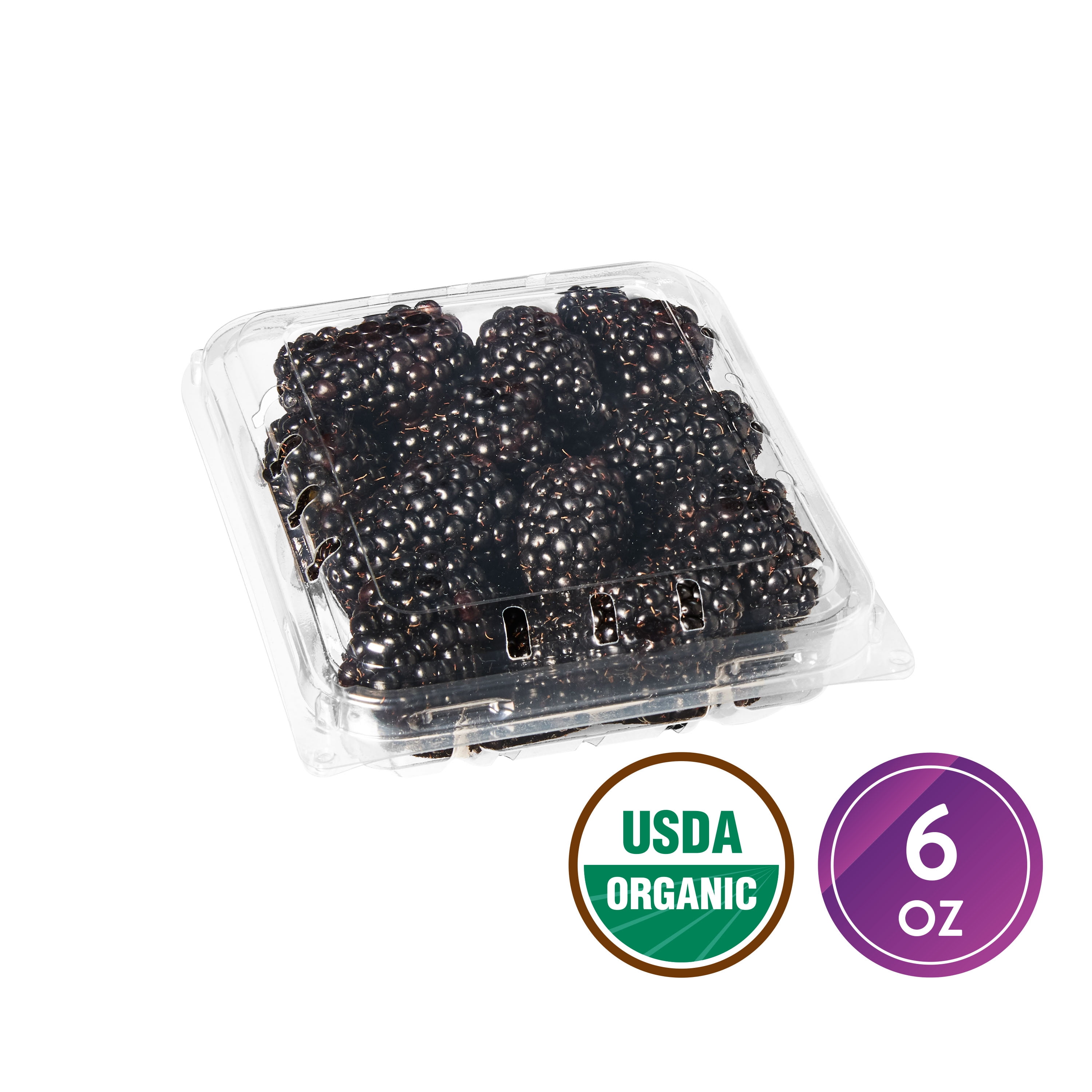 Fresh Organic Blackberries, 6 oz Package