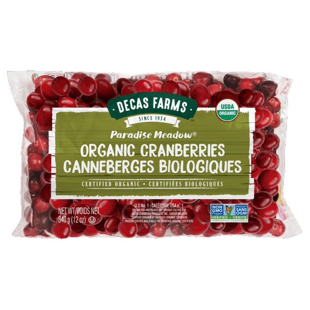 Fresh Organic Cranberries, 12 oz