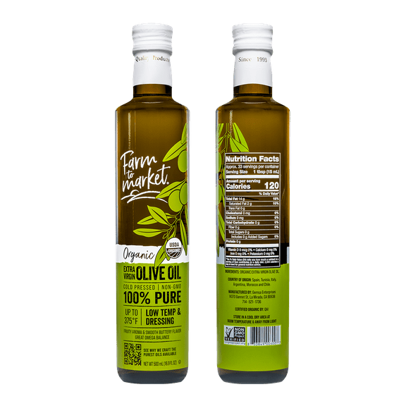 Fresh Organic Extra Virgin Olive Oil, NGMO