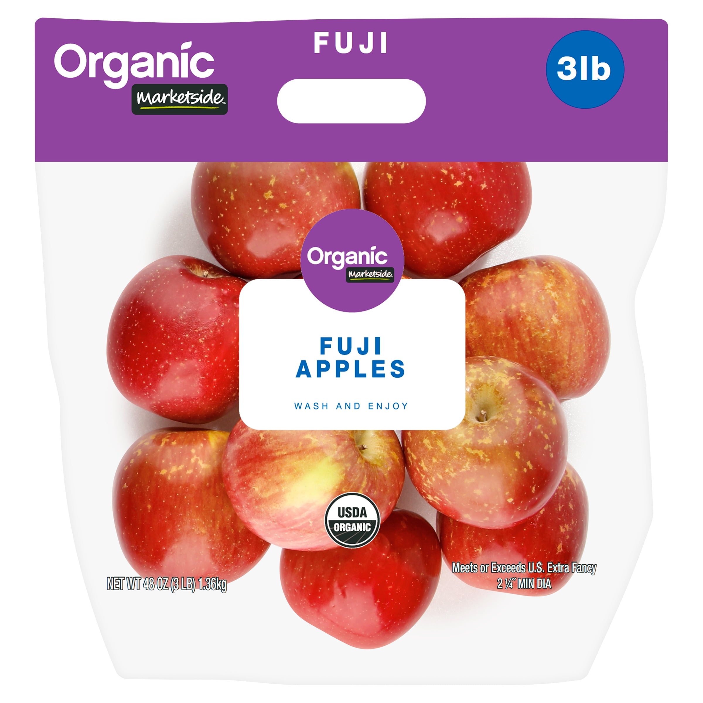  PRODUCE Organic Fuji Apples Bag, 48 OZ : Grocery & Gourmet Food