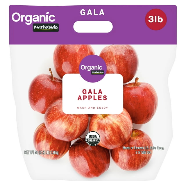 Fresh Organic Gala Apples, 3 lb Bag