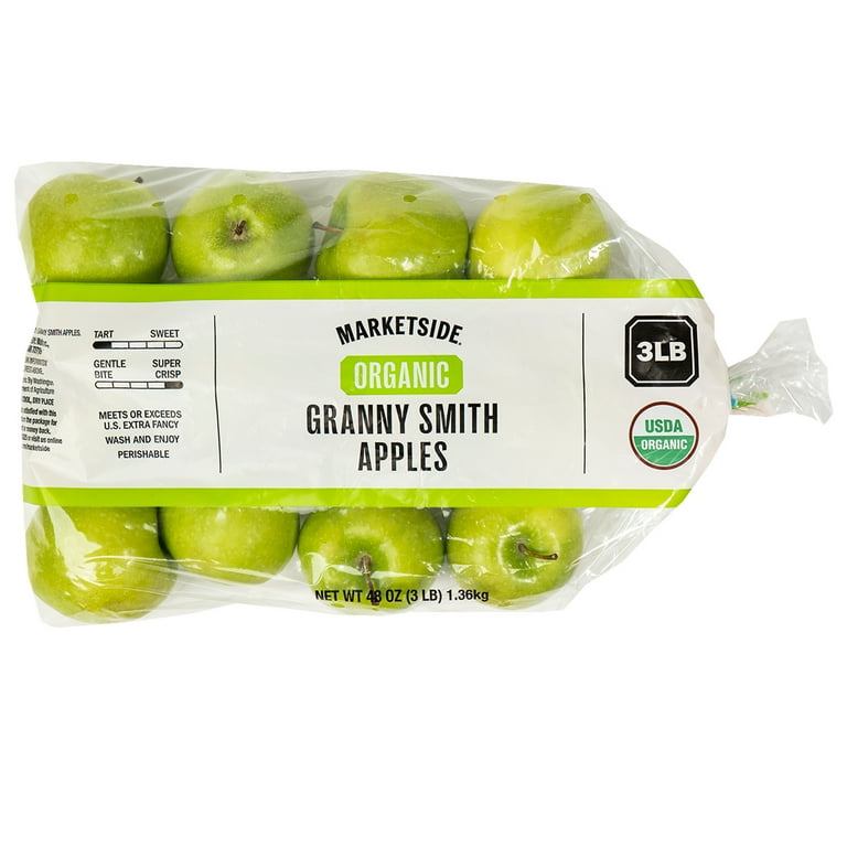 Marketside Granny Smith Apples 3 lb Pouch Crisp Tart Green