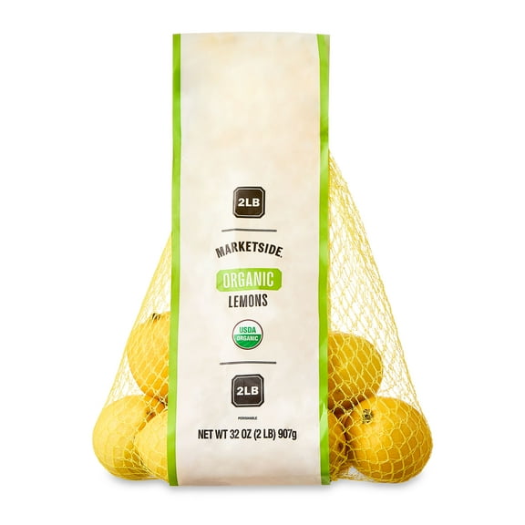 Fresh Organic Lemons, 2 lb Bag