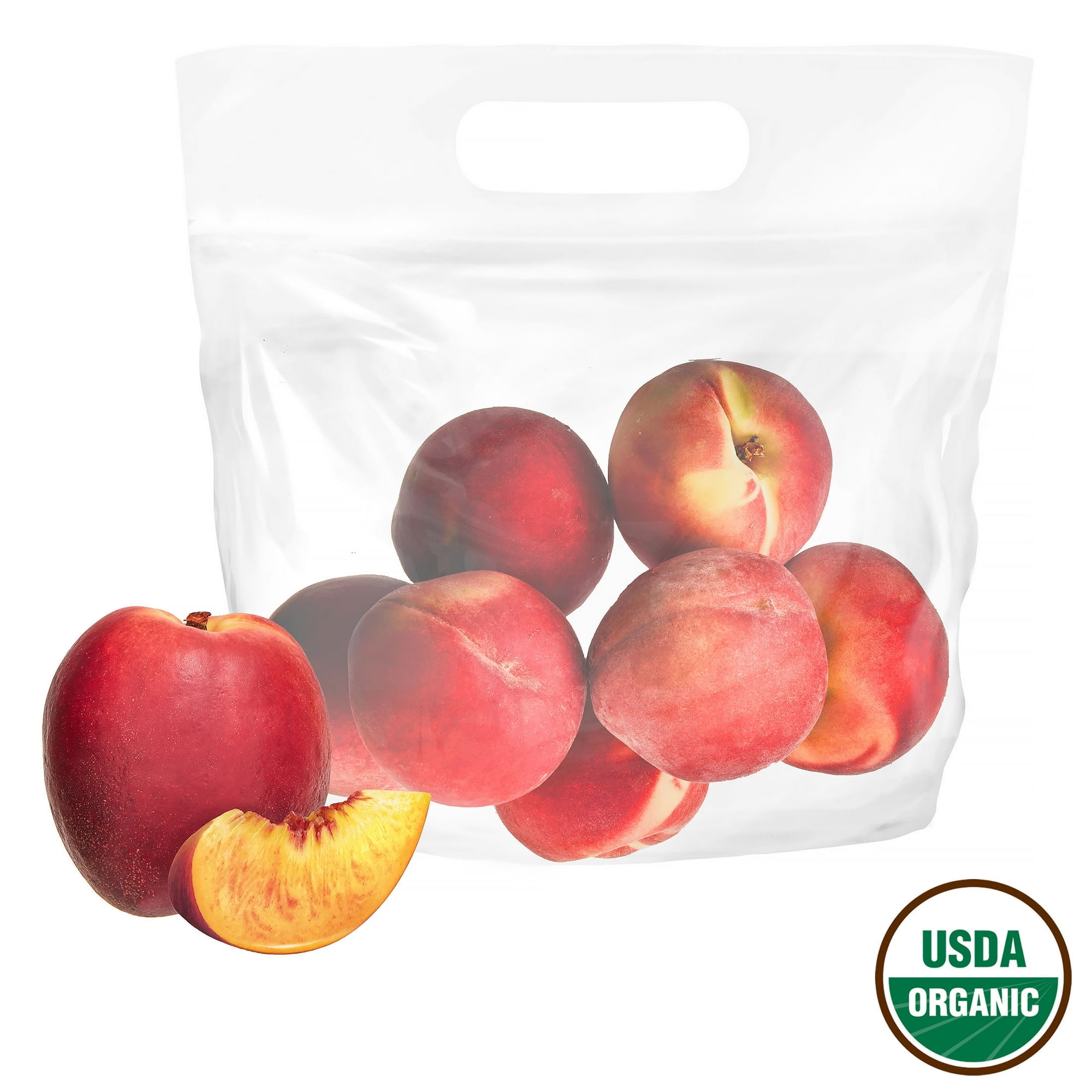 Fresh Organic Peaches, 2 lb Bag 