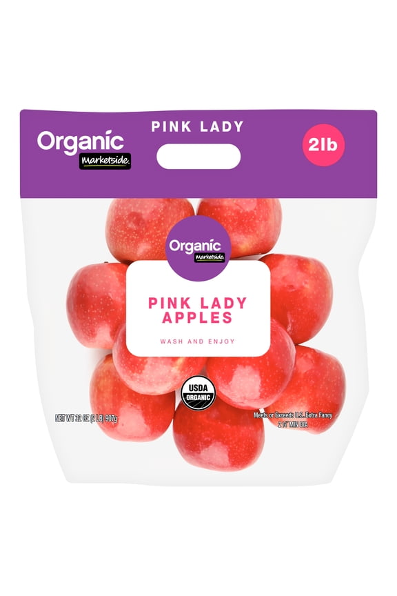 Fresh Organic Pink Lady Apples, 2 lb Pouch