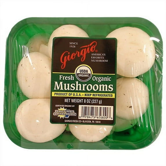 Fresh Organic Whole Mushrooms, 8 oz
