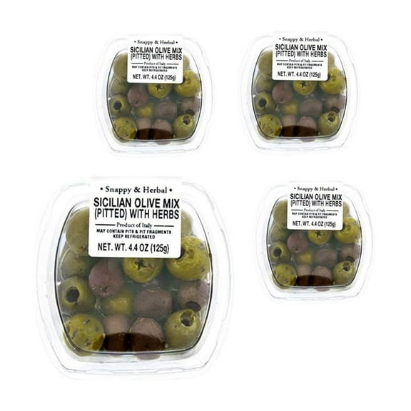 Fresh Pack  Sicilian Pitted Olive Mix with Herbs (4 Pack)