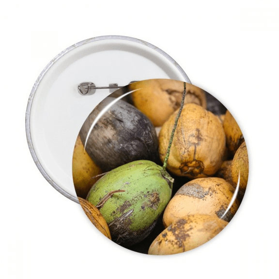 Fresh Papaya Picture Nature Photograph Round Pins Badge Button Emblem Accessory Decoration 5pcs