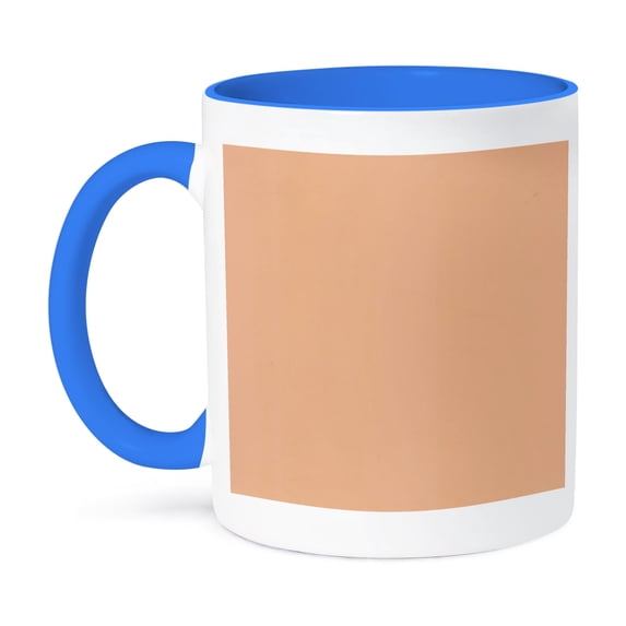 Fresh Peach, 11oz Two-Tone Blue Mug