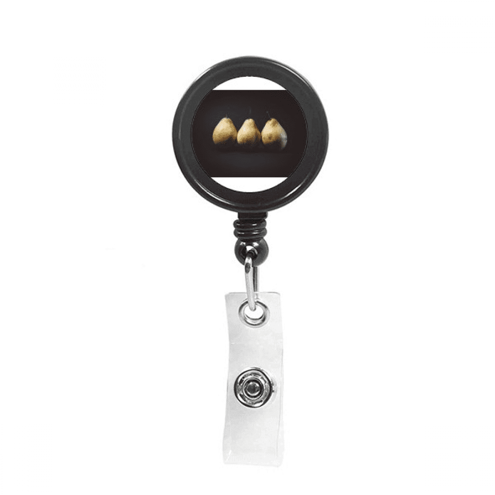 Fresh Pear Temperate Fruit Picture Retractable Keychain Badge Holder ID Badge