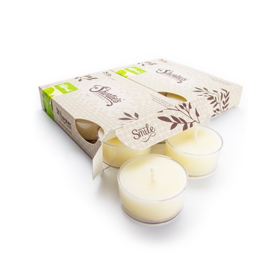 Fresh Peppermint Tealight Candles Multi Pack - 12 White Premium Scented Tea Lights - Natural Oils - Shortie's Candle Company