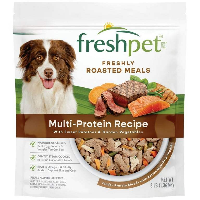 Freshpet Healthy Natural Multi Protein Dog Food Roasted Meals Recipe Refrigerated Fresh 3lb Walmart