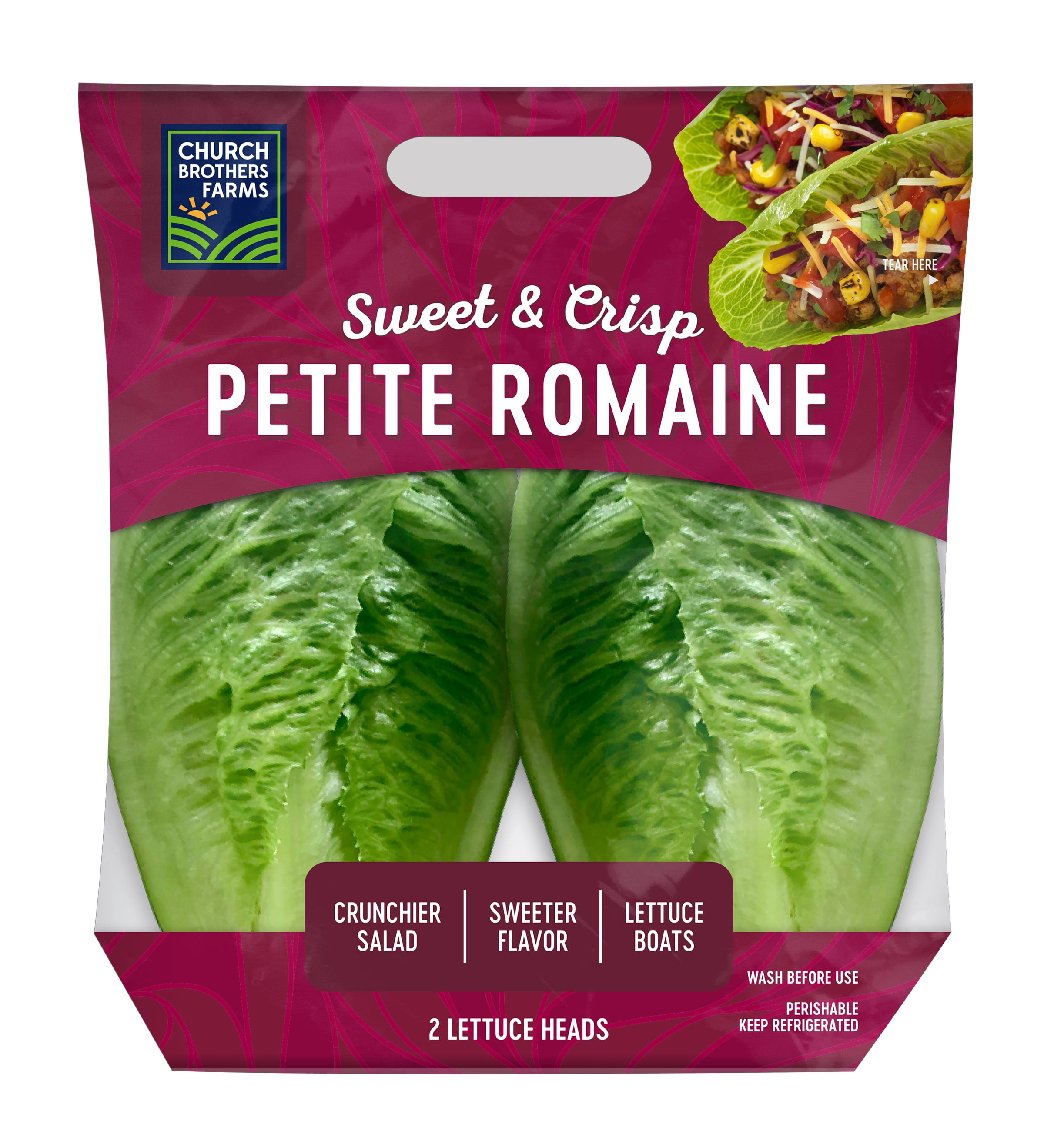 Fresh Petite Romaine Lettuce, 2 Count
