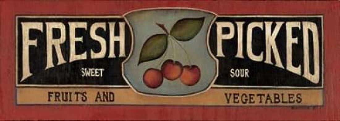 Fresh Picked Canvas Art - Kim Lewis (10 x 20)