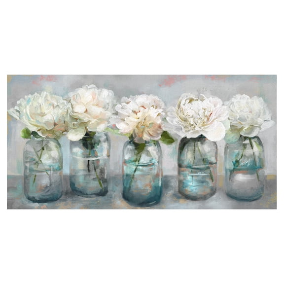 Fresh Picked Peonies by Studio Arts Wrapped Canvas Art Print