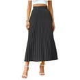 thumbnail image 1 of Fresh Picks! Kilaqueen Officewear A-Line Skirts for Women Classic High Waisted Maxi Skirts Chiffon Flowy Pleated Skirts Tummy Control Long Skirts, 1 of 9
