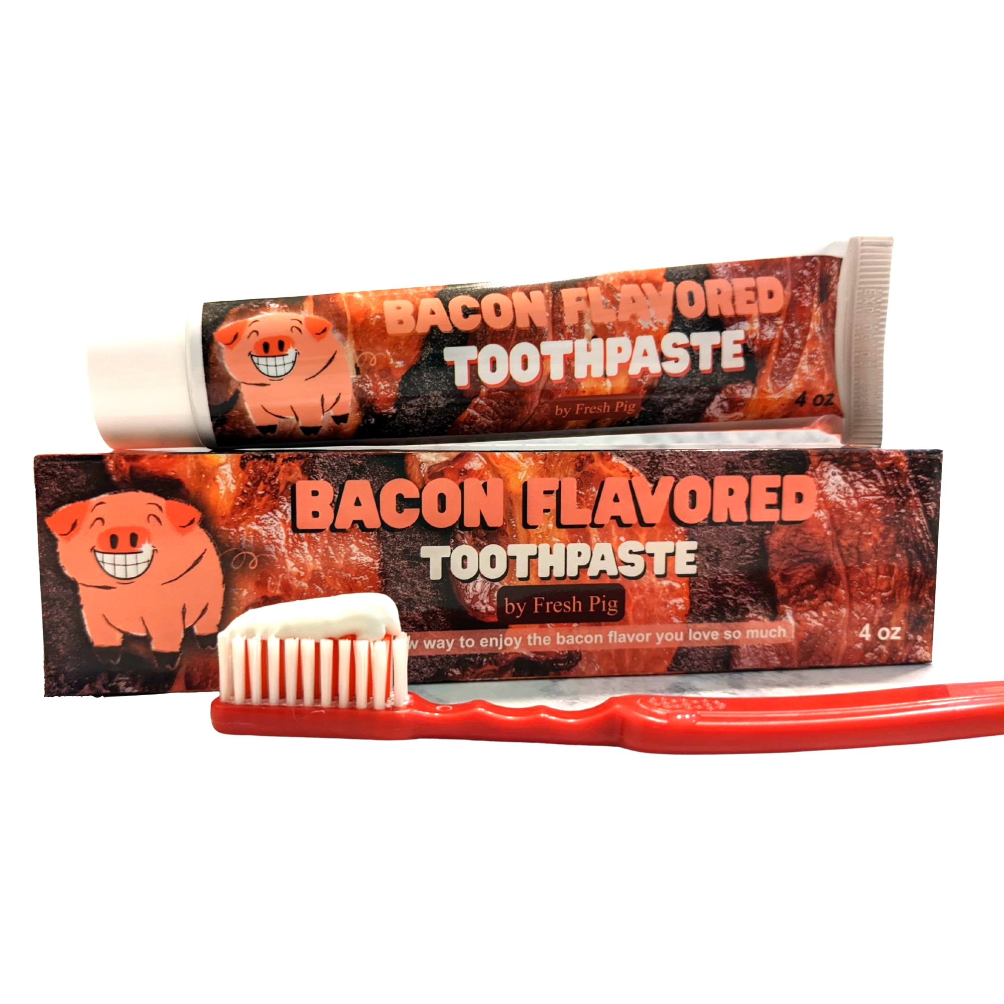 Fresh Pig Bacon Flavored Toothpaste Gag Gifts for Teens, Men, Dad