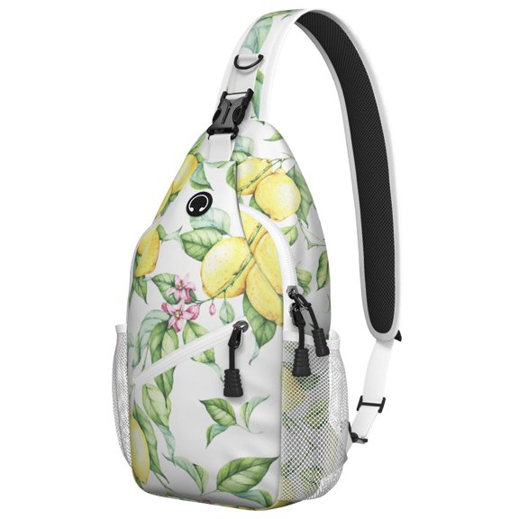 Fresh Pineapple Print Travel Sling Backpack, Lightweight and Durable Multipurpose Crossbody Bag for Outdoor Activities, Perfect for Pineapple Lovers and Tropical Style Fans