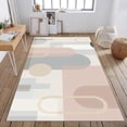 thumbnail image 1 of Fresh Pink Geometry Area Rug Modern Minimalist Indoor Bedroom Non Slip Easy Clean Durable Suitable Farm Apartment Living Room Office 3x4 Small Carpet Non-slip Washable Soft Home Decor, 1 of 5