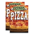 thumbnail image 1 of Fresh Pizza (24" X 36") Vinyl Decal Only (Pack of 2) |Sign|Sticker|Poster, 1 of 4