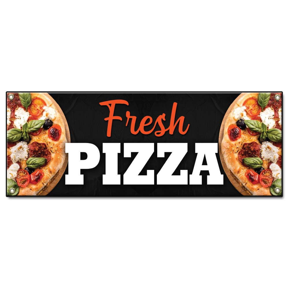Fresh Pizza 48" X 120" Banner Concession Stand Food Truck Single