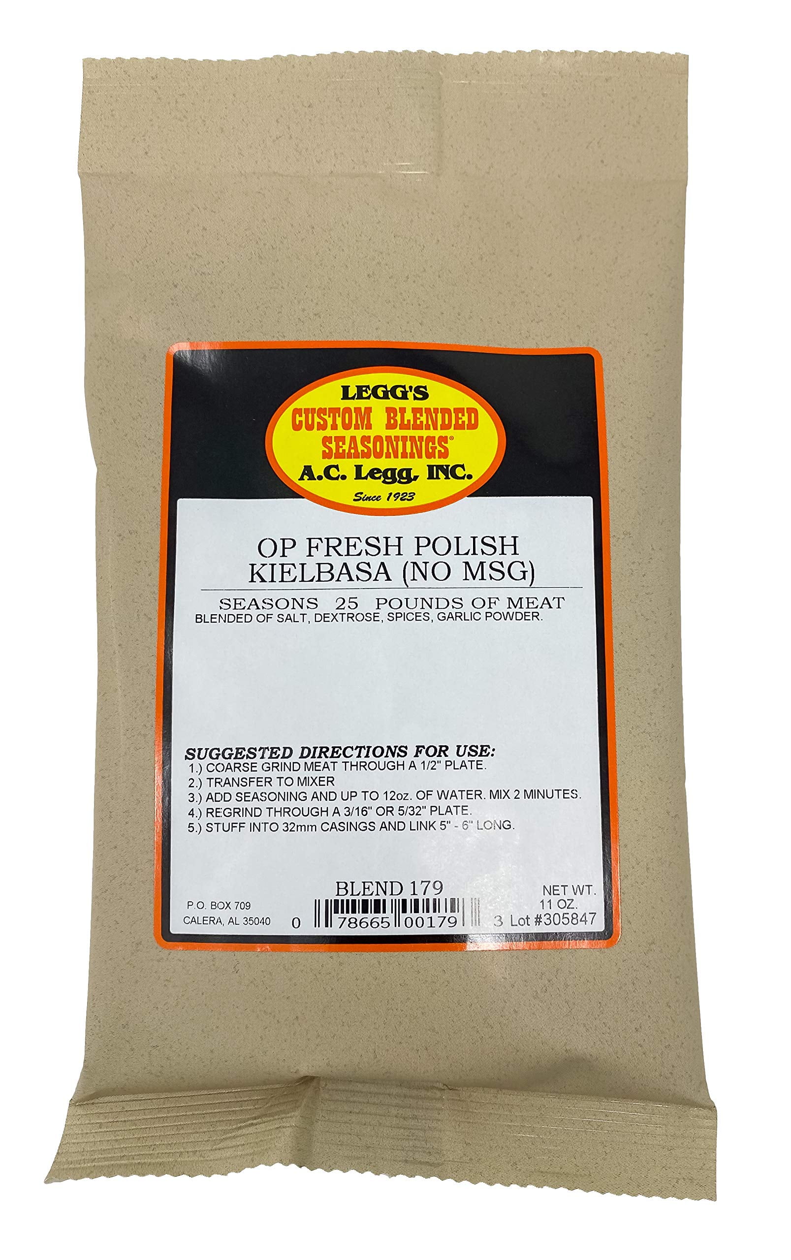  Fresh Polish Kielbasa Sausage Seasoning MSG Free 11 ounce for