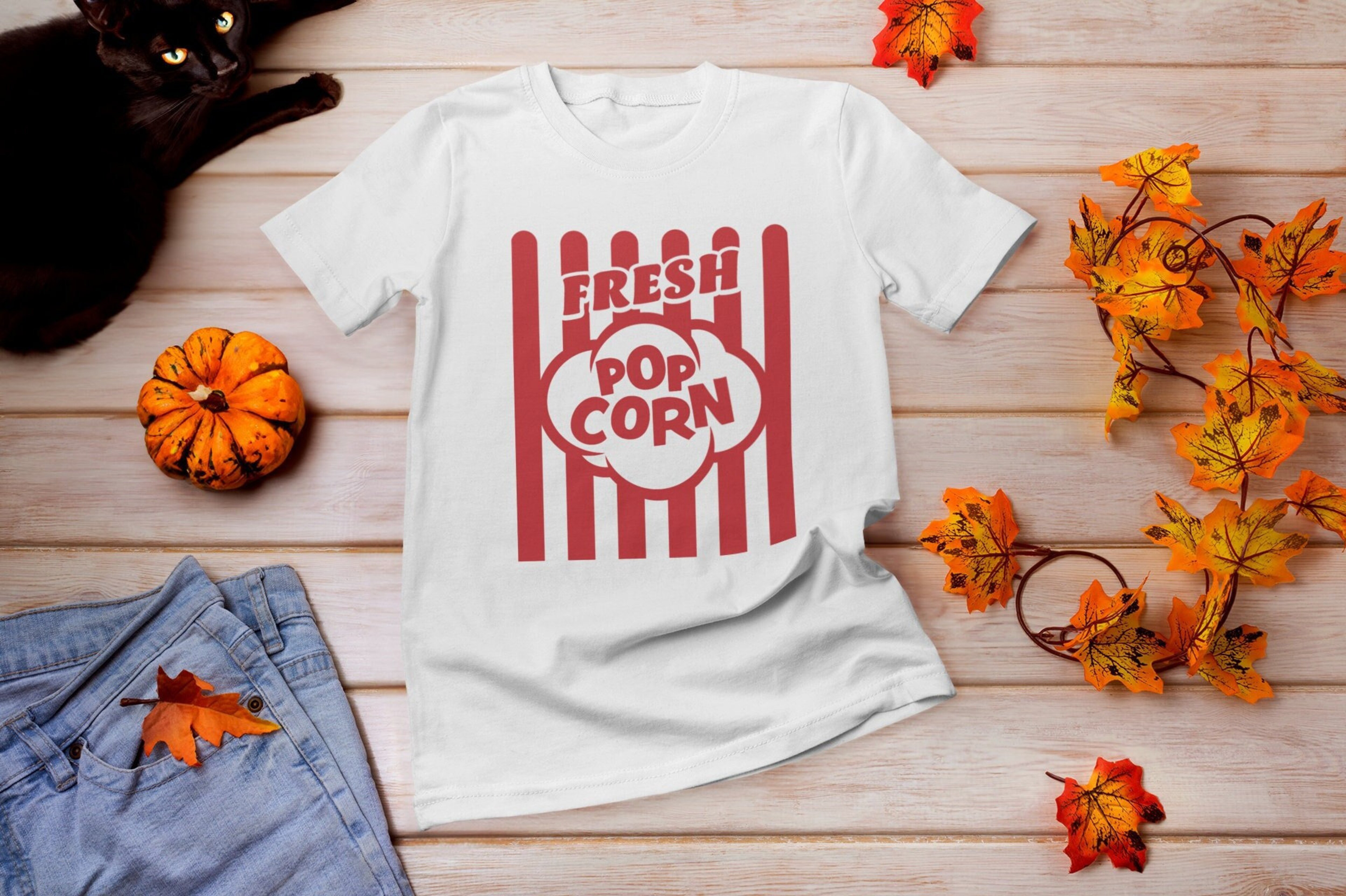 Fresh Popcorn Costume Shirt, Last Minute Costume for Halloween, Funny