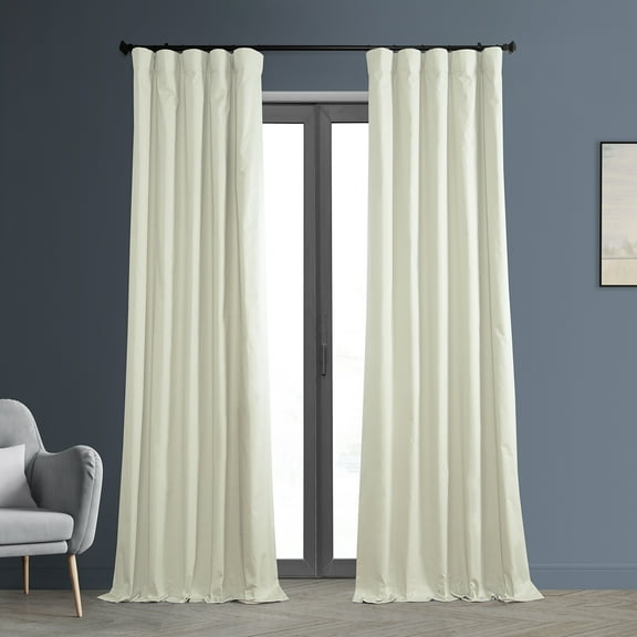 Fresh Popcorn Solid Cotton Blackout Curtain (1 Panel), Fresh Popcorn, 50W X 120L