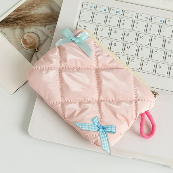 Fresh Portable Cosmetic Bag, Small Waterproof Storage Pouch, Polyester Material, Coin Purse Earphone Bag, Compact Size, Multiple Carrying Ways, Fashionable for Daily Travel